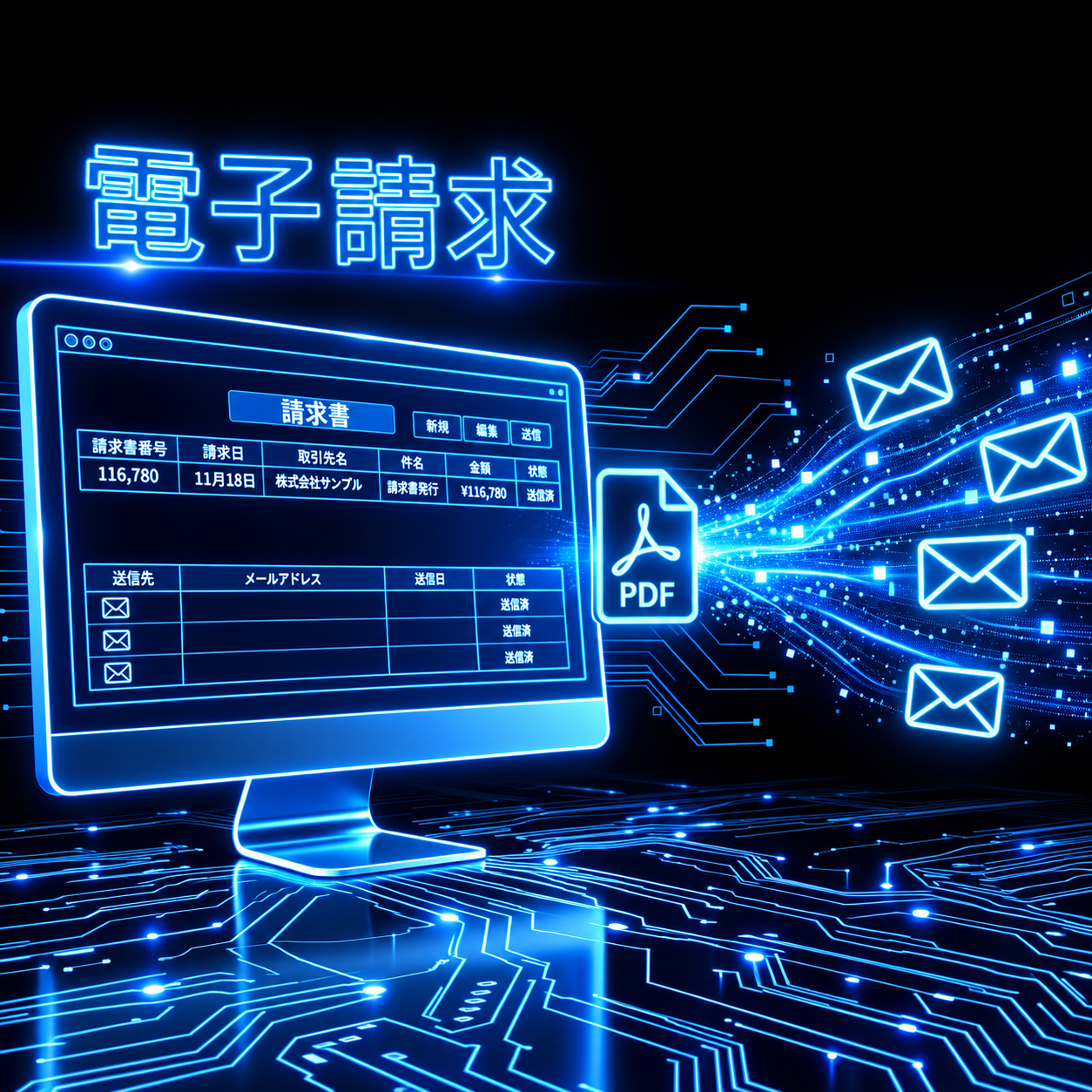電子請求｜請求書メール送信機能