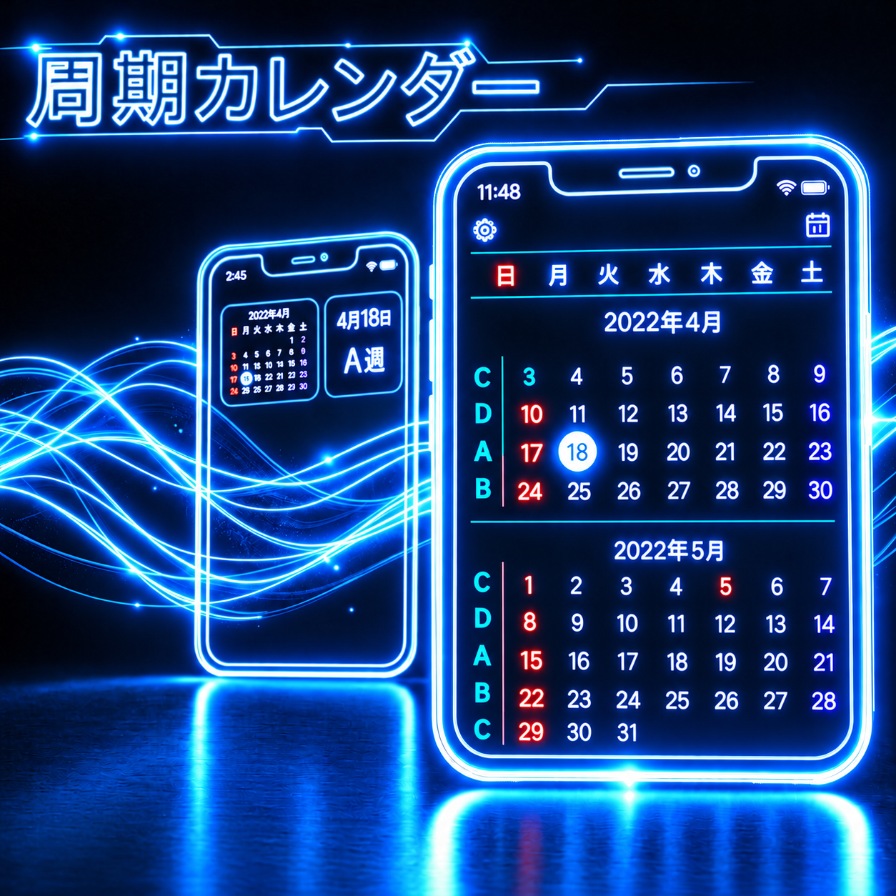 カレンダー｜独自周期対応カレンダー